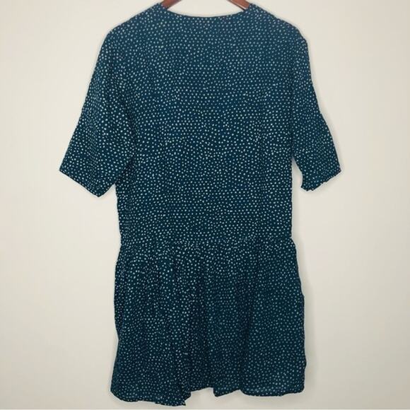 One Teaspoon Starry Night Wrap Mini Dress Tiny Polka Dots Navy Blue White Small - Picture 9 of 14